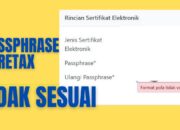 Cara Mengatasi Passphrase Tidak Sesuai Format di Coretax