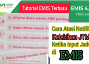 4 Cara Atasi Notifikasi Kelebihan JTM Ketika Input Jadwal Mengajar Guru di EMIS