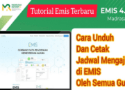 Cara Unduh dan Cetak Jadwal Mengajar di EMIS dari Akun PTK