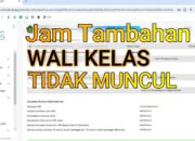Cara Atasi Jam Tambahan Wali Kelas Tidak Muncul di EMIS 4.0