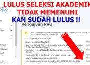 Solusi Lulus Seleksi Akademik Pengajuan PPG Tidak Memenuhi
