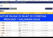 Cara Agar Faktur Pajak dari Coretax Menjadi 1 Halaman