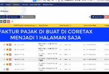 Cara Agar Faktur Pajak dari Coretax Menjadi 1 Halaman