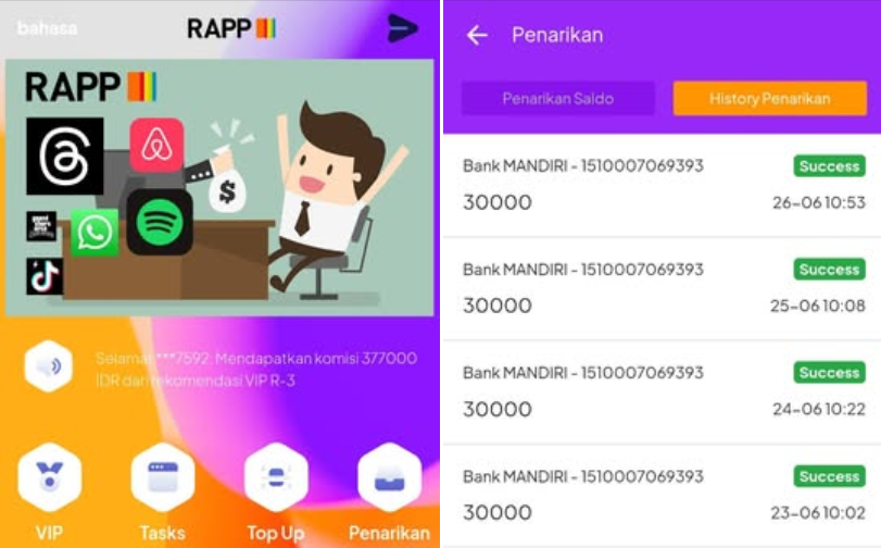 Aplikasi Rappwork com Apakah Aman untuk Investasi Jangka Panjang? Cek Disini