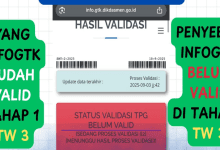 Validasi INFOGTK Tahap 1 Terbaru 2025 yang sudah VALID TW 3