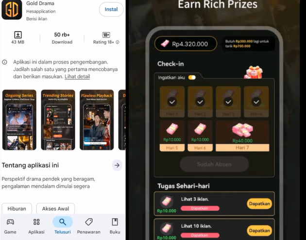 Apakah Aplikasi Gold Drama Menghasilkan Uang? Review Penarikan Terbaru!
