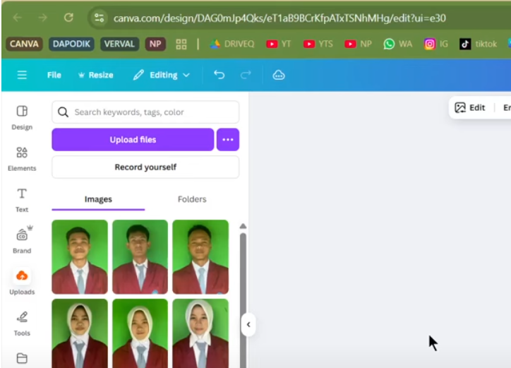 Cara Upload Foto Peserta TKA Langsung Jadi Sekaligus