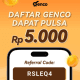 Kode Referral Aplikasi Genco "RSLEQ4" Dapat Pulsa Gratis Rp5.000