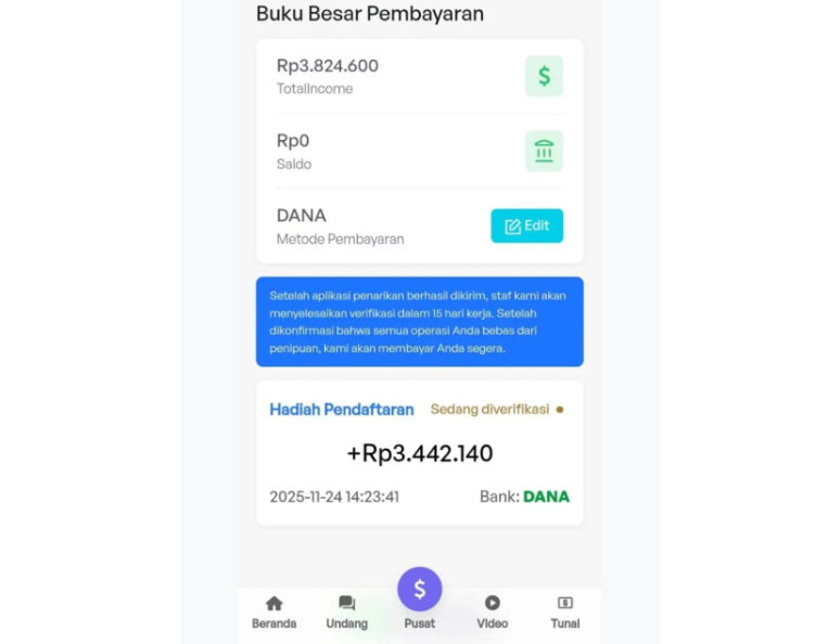 Review Penarikan Rp3,3 Juta di RichTide, Apakah Cair ke DANA?