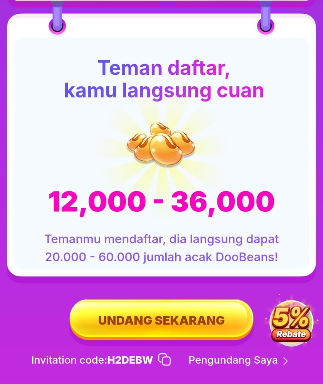 Event Dooie Live Terbaru! Mirip Capcut Share Link Dapat 36.000