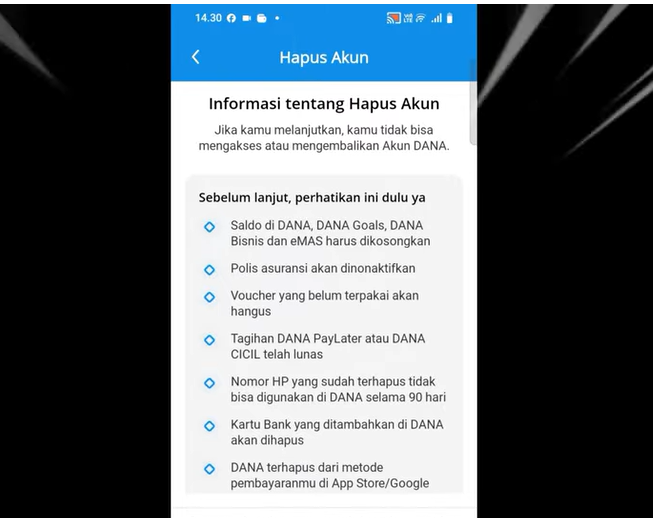 Cara Menghapus Akun DANA Premium Secara Permanen, Karena Nomor Tidak Aktif