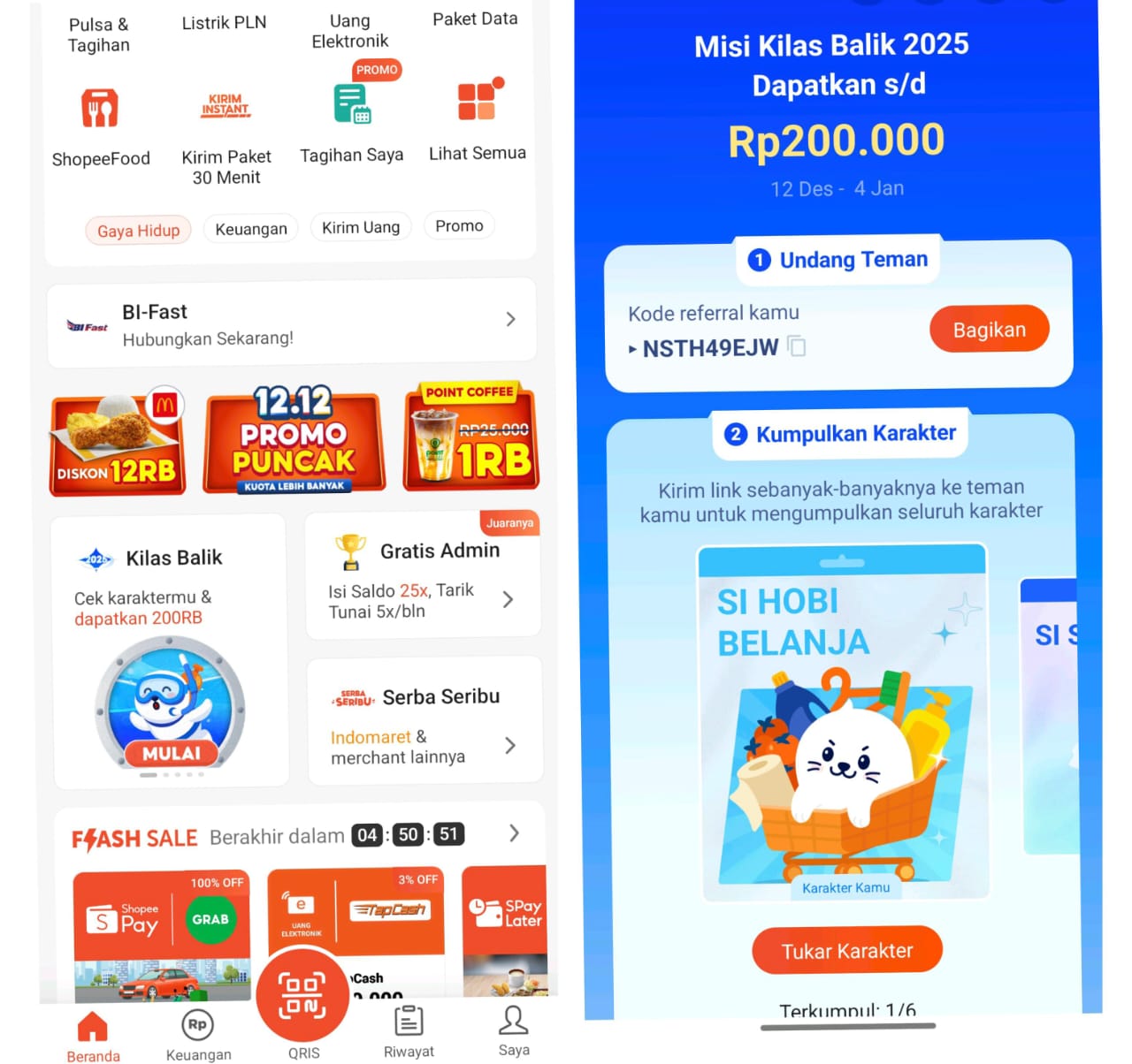 Cara Mengerjakan Misi Kilas Balik 2025 di ShopeePay Bonus Rp200.000