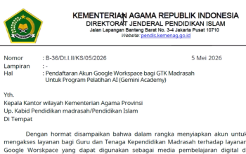 Cara Daftar Akun Google Workspace Guru Madrasah Kemenag 2026 untuk Program Pelatihan AI Gemini Academy
